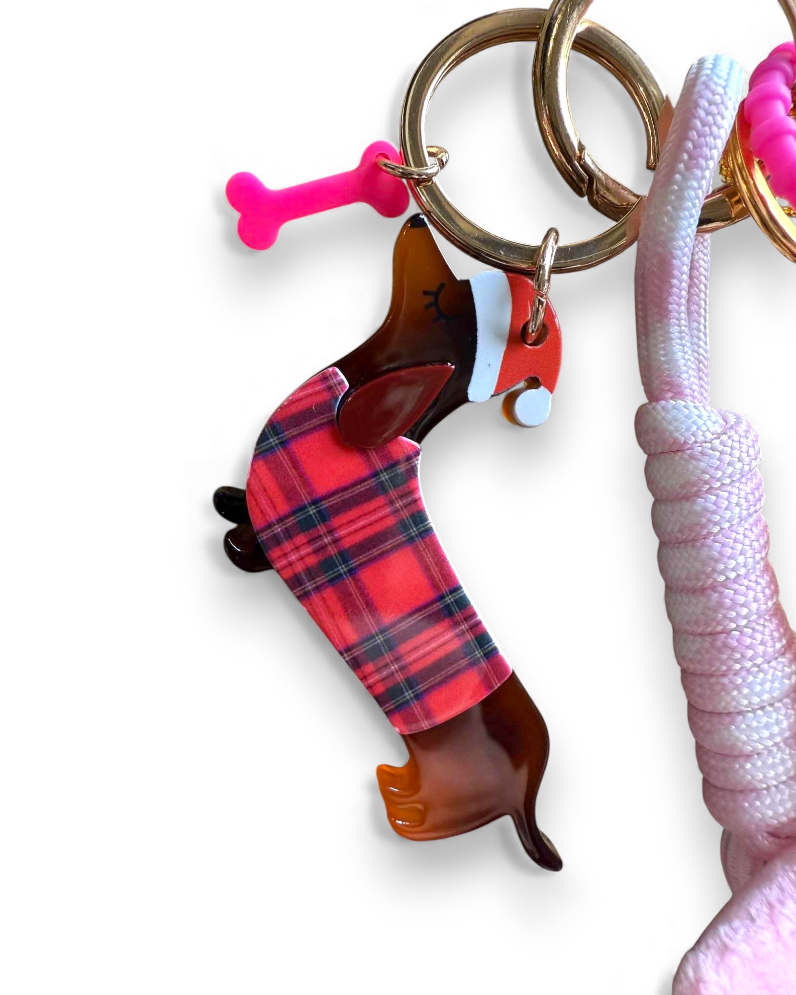 Grigri étoile de velours rose